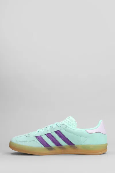 Adidas Originals Sneaker Gazelle Indoor Clear Mint/active Purple/ice Lavender In Green