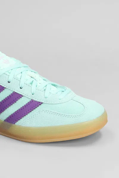 Adidas Originals Sneaker Gazelle Indoor Clear Mint/active Purple/ice Lavender In Green