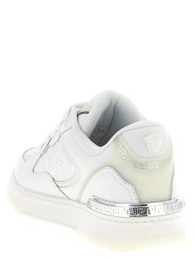 Versace Biggie Basket Sneakers In White