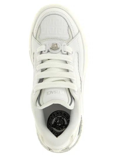 Versace Biggie Basket Sneakers In White