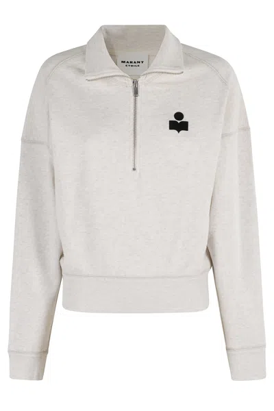 Isabel Marant Étoile Isabel Marant Etoile Melange Sand Cotton Blend Ross Sweatshirt In White