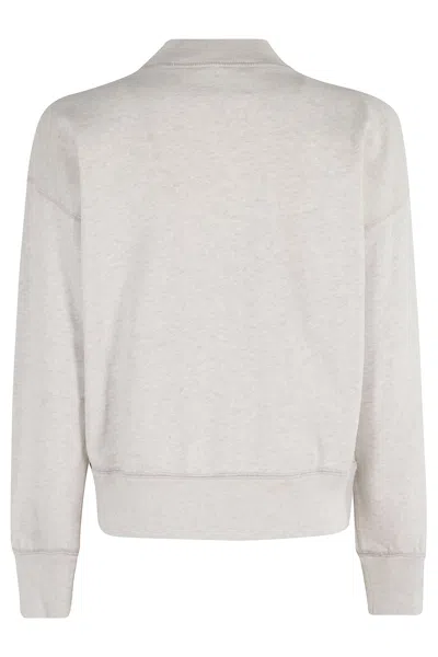 Isabel Marant Étoile Marant Etoile Moby Sweatshirt With Flocked Logo In White