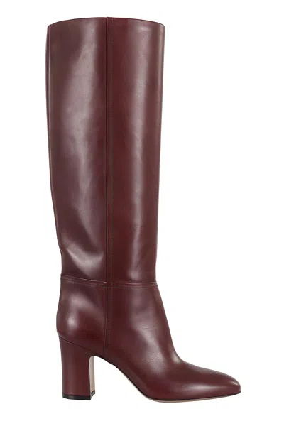 Paris Texas Lavinia Boot 75 High Heels Boots In Bordeaux Leather In Burgundy