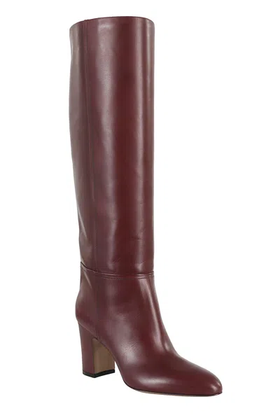 Paris Texas Lavinia Boot 75 High Heels Boots In Bordeaux Leather In Burgundy