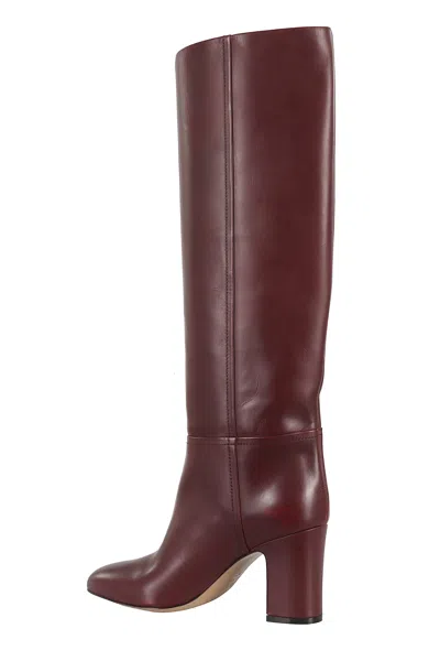Paris Texas Lavinia Boot 75 High Heels Boots In Bordeaux Leather In Burgundy