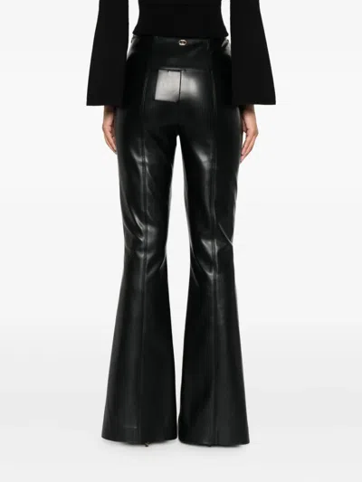 Twinset Twin-set High-waisted Flared Pants In Black