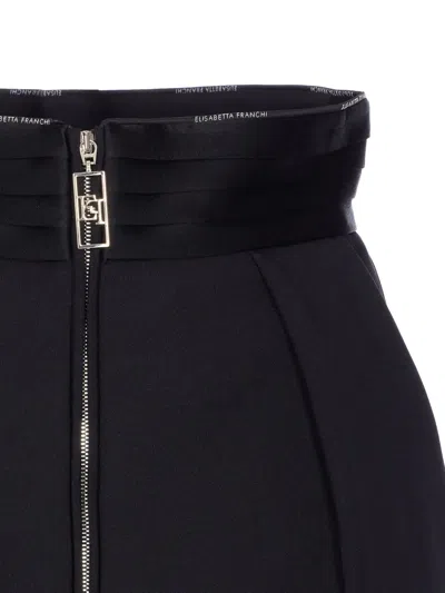 Elisabetta Franchi Knee Length And Midi Skirts With Belt Loops In Black