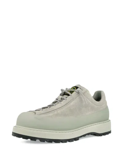 Stone Island Suede Lace-up Boots In Green