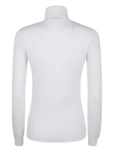 Elisabetta Franchi Roll-neck Knit Sweater In White