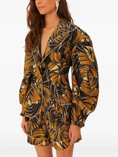 Farm Rio Graphic-print Oversized Jacket In Multi