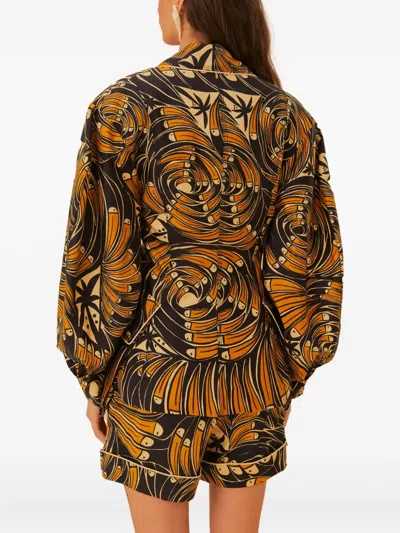 Farm Rio Graphic-print Oversized Jacket In Multi