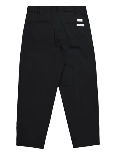 Wtaps Pleated Straight-leg Trousers In Black
