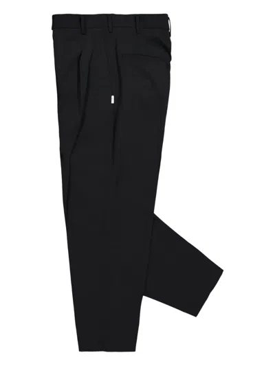 Wtaps Pleated Straight-leg Trousers In Black