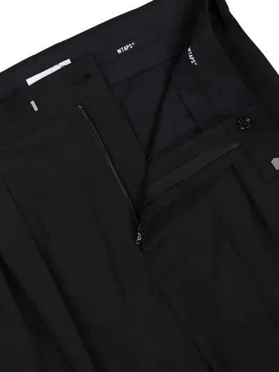 Wtaps Pleated Straight-leg Trousers In Black