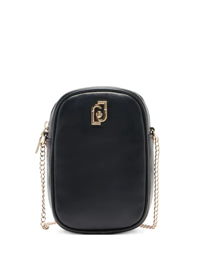 Liu •jo Mini Bag With Gold-tone Chain Strap In Black