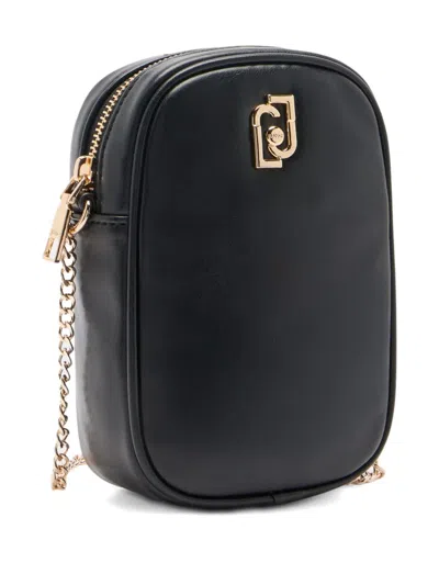 Liu •jo Mini Bag With Gold-tone Chain Strap In Black