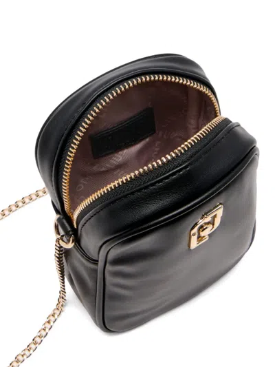 Liu •jo Mini Bag With Gold-tone Chain Strap In Black