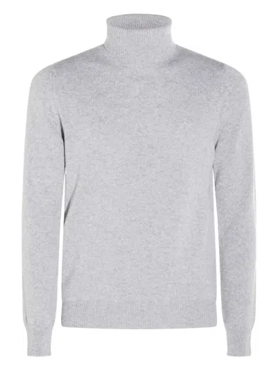 Malo Maglia Collo Alto In Cashmere In Gray