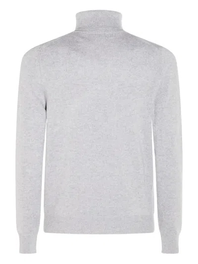 Malo Maglia Collo Alto In Cashmere In Gray