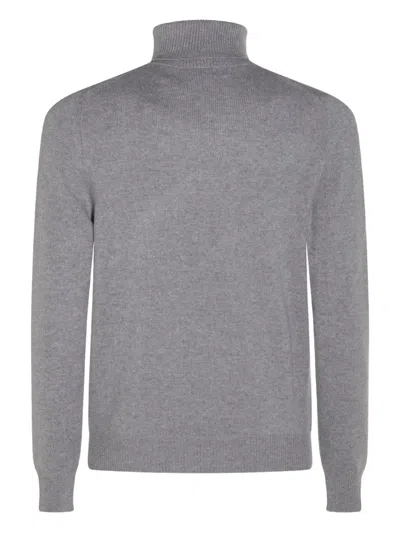 Malo Maglia Collo Alto In Cashmere In Gray