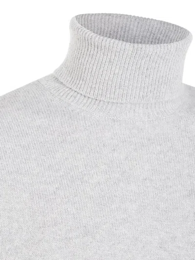 Malo Maglia Collo Alto In Cashmere In Gray