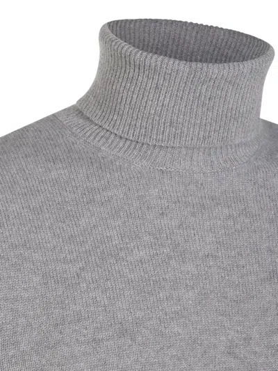 Malo Maglia Collo Alto In Cashmere In Gray