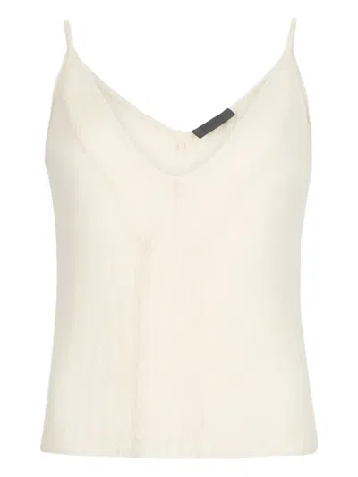 Liu •jo Wool And Alpaca Top In Neutral