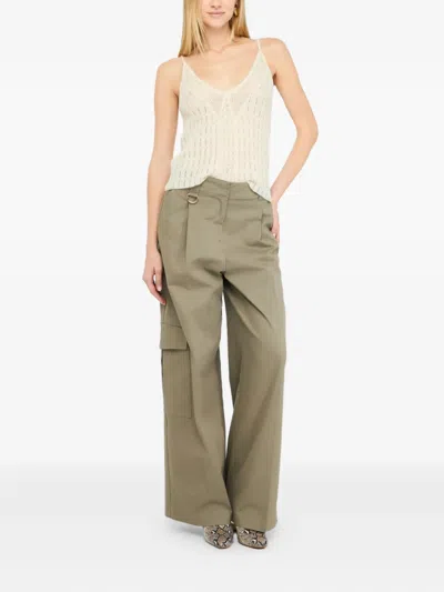 Liu •jo Wool And Alpaca Top In Neutral