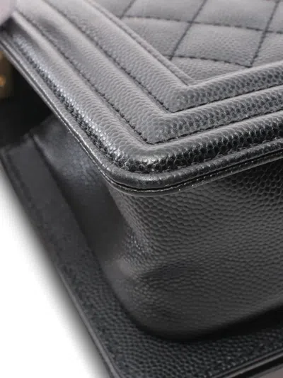 Pre-owned Chanel 2020-2021 Small Boy  Shoulder Bag In Black