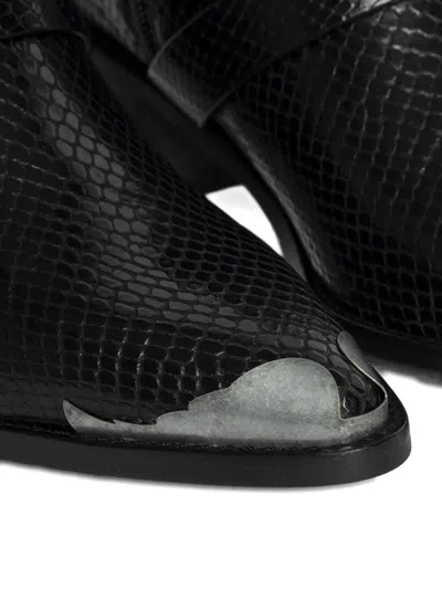 Zadig & Voltaire Tylow Wild Mirror Buckled Cowboy Boots In Black