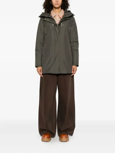 Fay Water-repellent Toggle Jacket With Removable Hood In Green