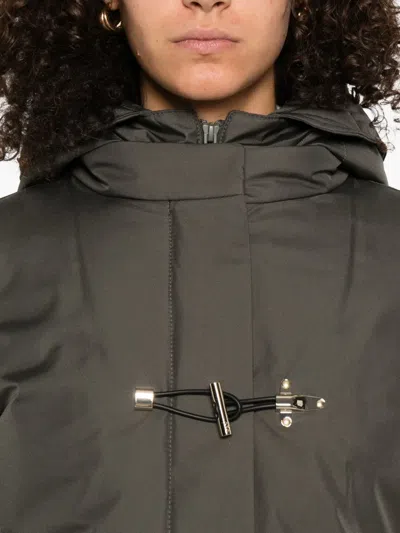 Fay Water-repellent Toggle Jacket With Removable Hood In Green