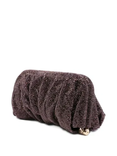 Benedetta Bruzziches Clutch Venus Grande In Tessuto Decorato  Donna In Brown