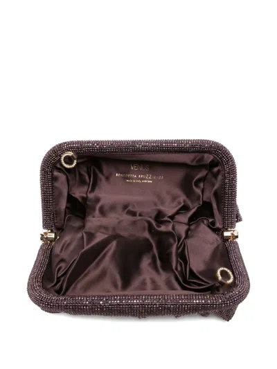 Benedetta Bruzziches Clutch Venus Grande In Tessuto Decorato  Donna In Brown