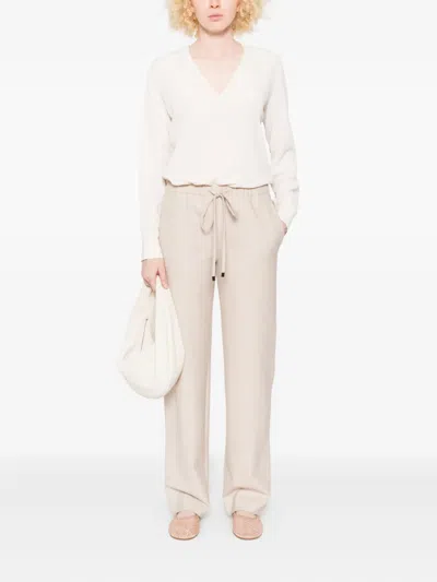 Antonelli Sesame Beige Trousers In Neutral