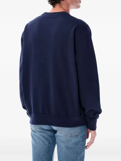 Polo Ralph Lauren Navy Blue Cotton-blend Sweatshirt In Blue