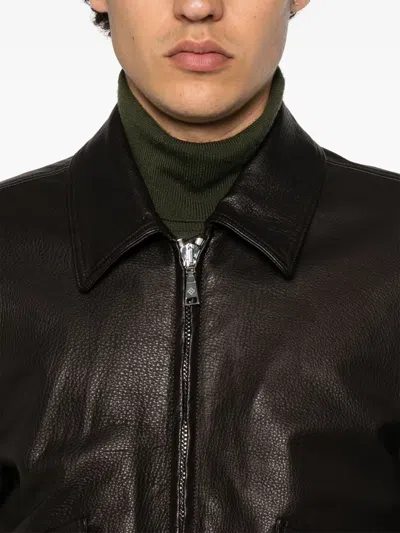Tagliatore Leather Jackets Brown In Brown
