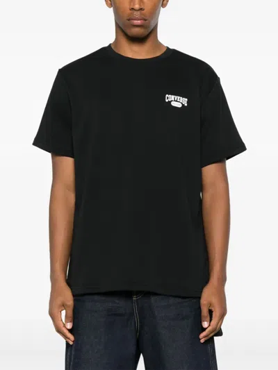 Converse Polyester T Shirts In Black