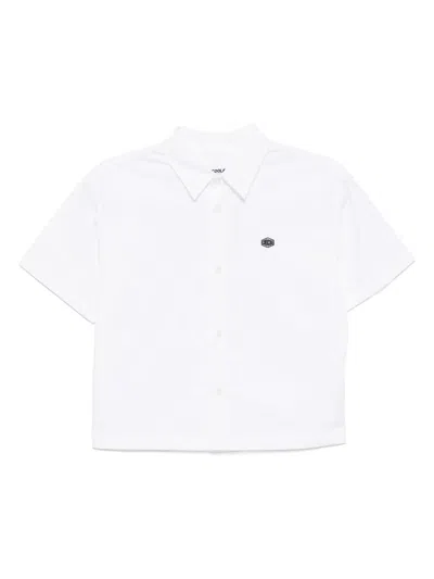 Chocoolate Cropped Shirt In White