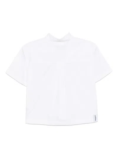 Chocoolate Cropped Shirt In White