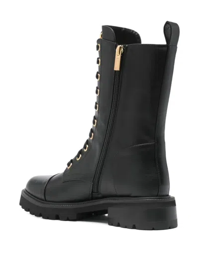 Twinset Rhinestone Embellished Oval T Boots In Schwarz