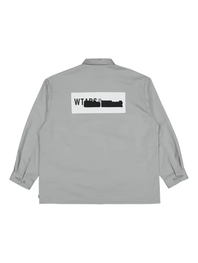 Wtaps Multi-pocket Cotton Shirt In Gray