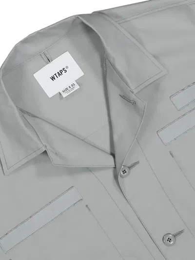 Wtaps Multi-pocket Cotton Shirt In Gray