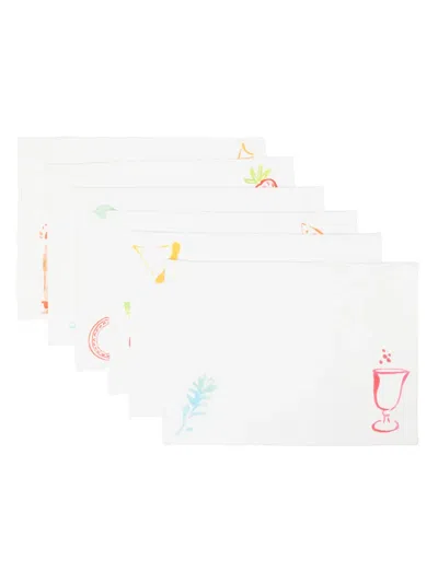Bambah Alfresco Placemats (set Of Six) In White