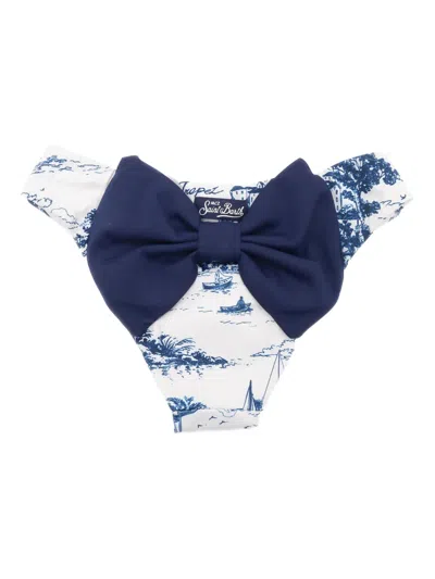 Mc2 Saint Barth Slip With Bow In White