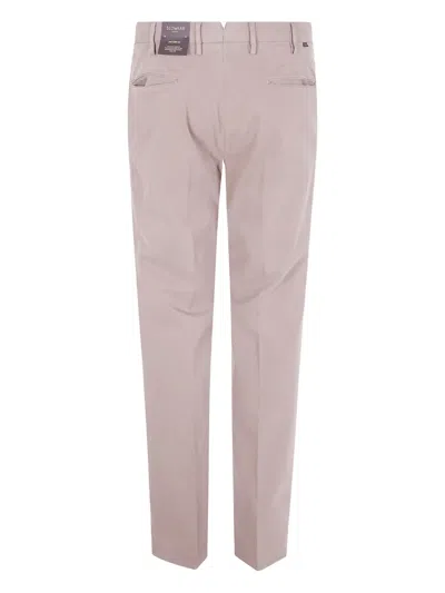 Incotex Wool Trousers With Pleats And Pockets In Neutral