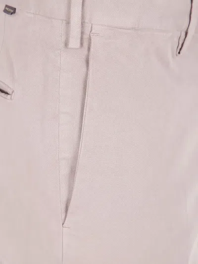 Incotex Wool Trousers With Pleats And Pockets In Neutral