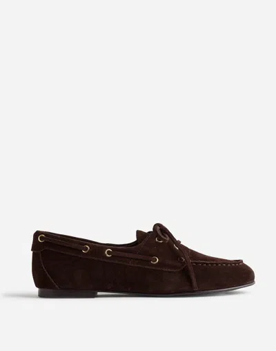 Madewell The Jamie Boat Shoe In Brown