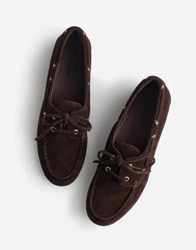 Madewell The Jamie Boat Shoe In Brown