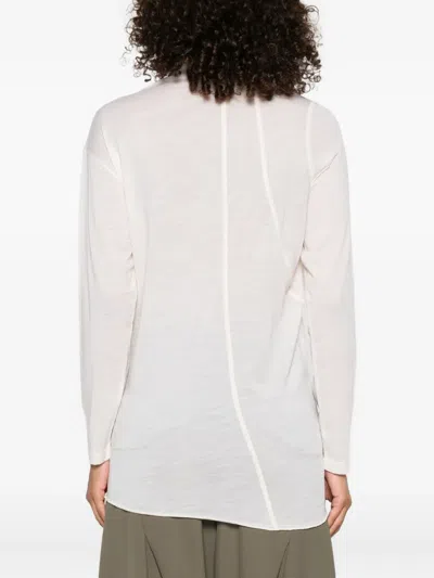 High Spot On Asymmetric Wool-jersey Top In White